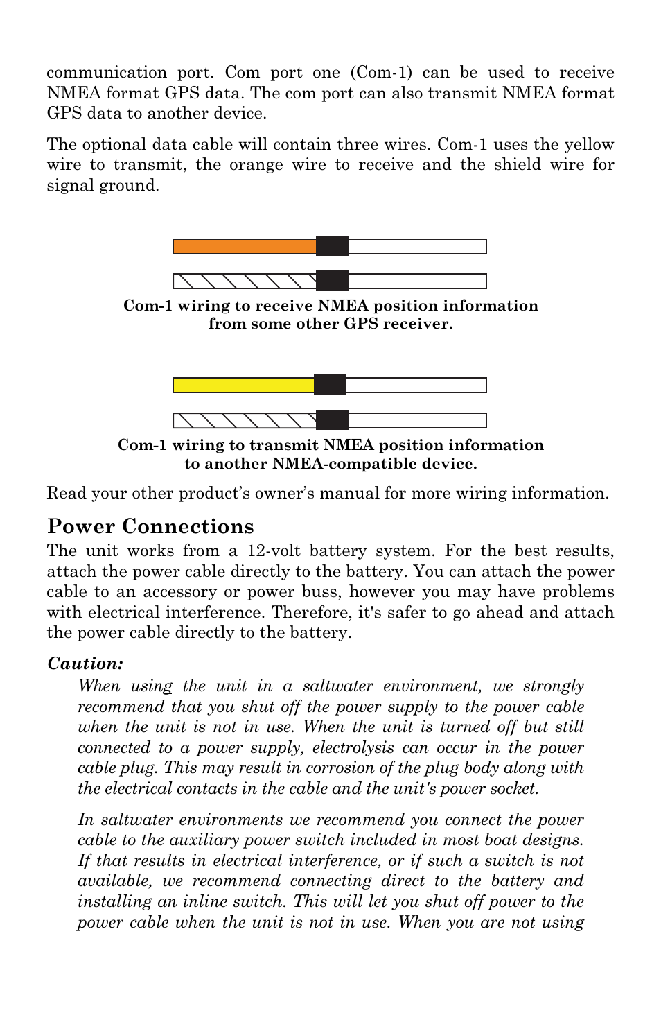 Power connections | Eagle Electronics FISHSTRIKE 1000C User Manual | Page 41 / 204