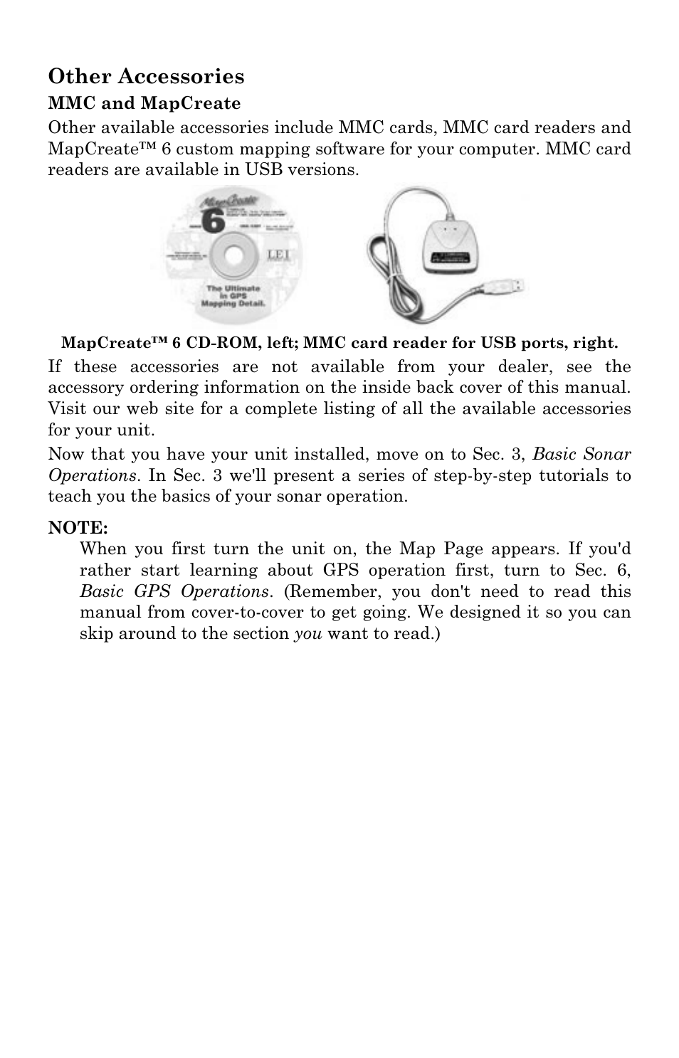 Other accessories | Eagle Electronics FISHSTRIKE 1000C User Manual | Page 47 / 204