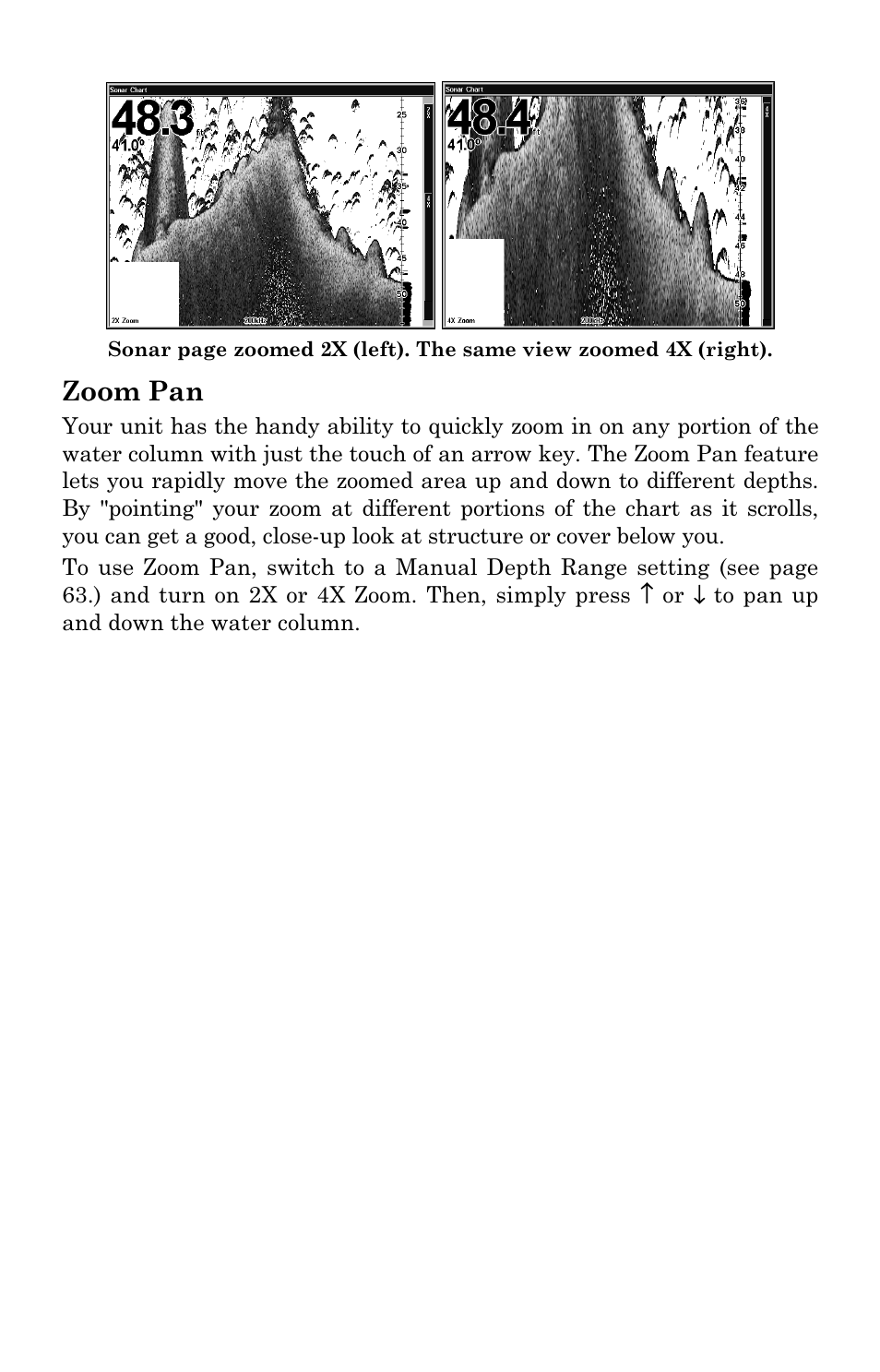 Zoom pan | Eagle Electronics FISHSTRIKE 1000C User Manual | Page 95 / 204