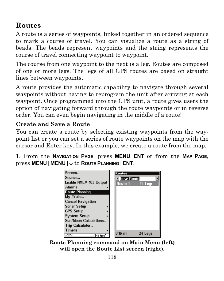 Routes | Eagle Electronics CUDA 350 S/MAP User Manual | Page 126 / 180