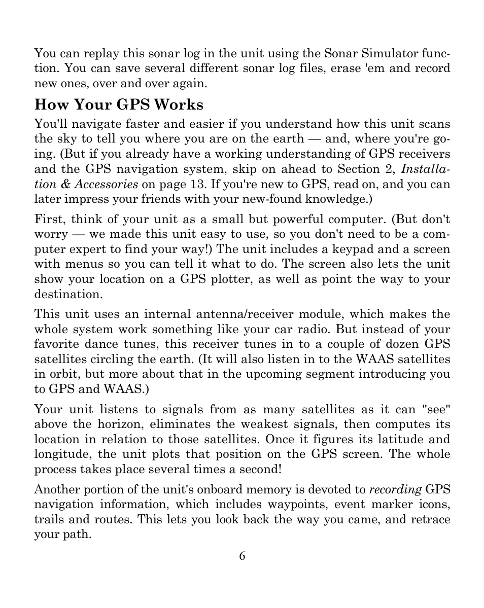 How your gps works | Eagle Electronics CUDA 350 S/MAP User Manual | Page 14 / 180