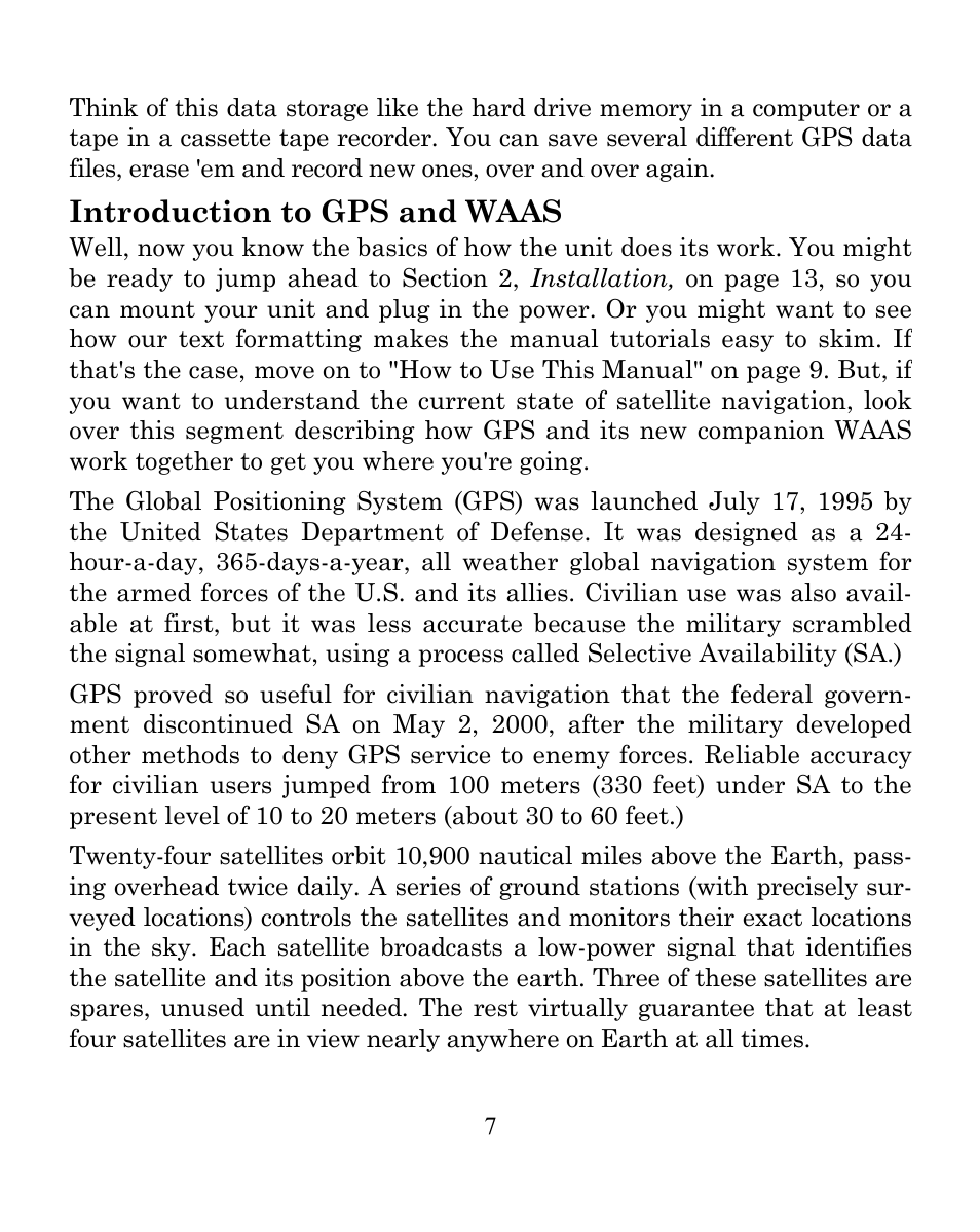 Introduction to gps and waas | Eagle Electronics CUDA 350 S/MAP User Manual | Page 15 / 180