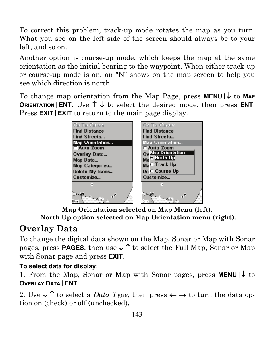 Overlay data | Eagle Electronics CUDA 350 S/MAP User Manual | Page 151 / 180