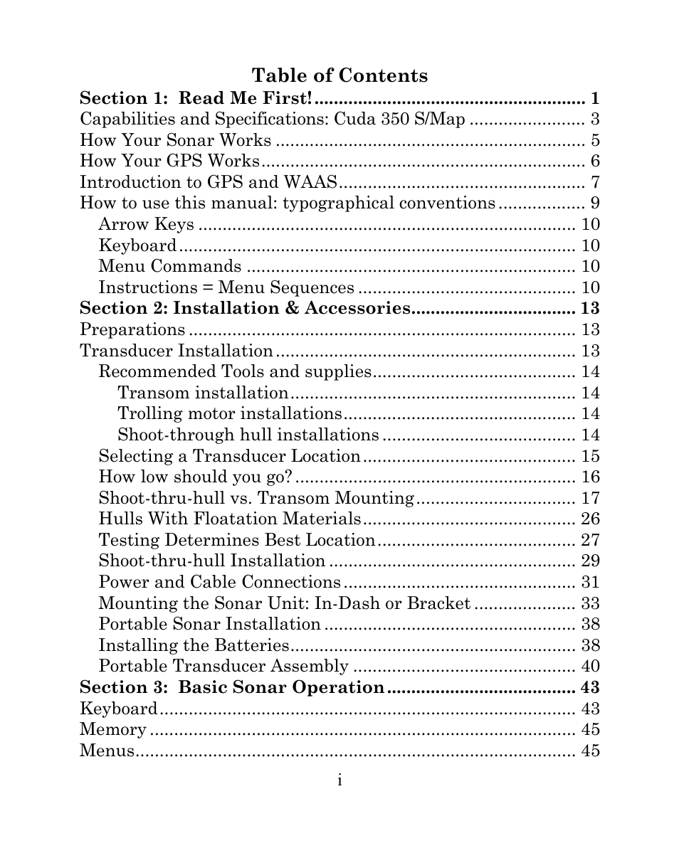 Eagle Electronics CUDA 350 S/MAP User Manual | Page 3 / 180