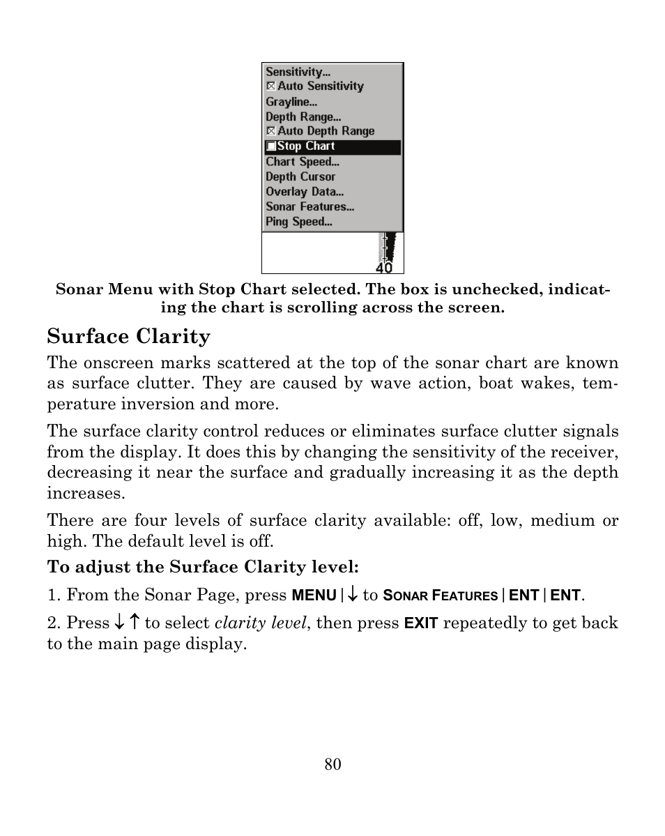 Surface clarity | Eagle Electronics CUDA 350 S/MAP User Manual | Page 88 / 180