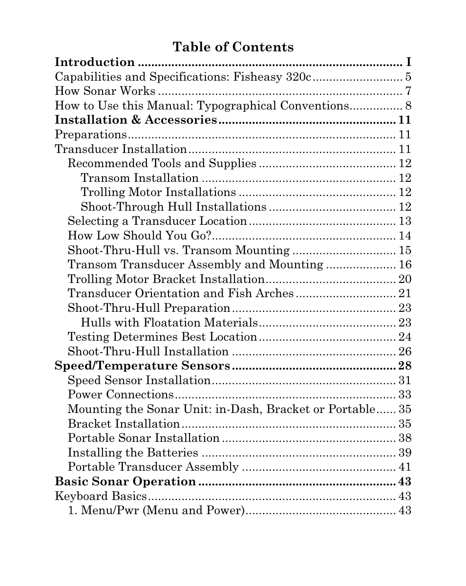 Eagle Electronics FISHEASY 320C User Manual | Page 3 / 104