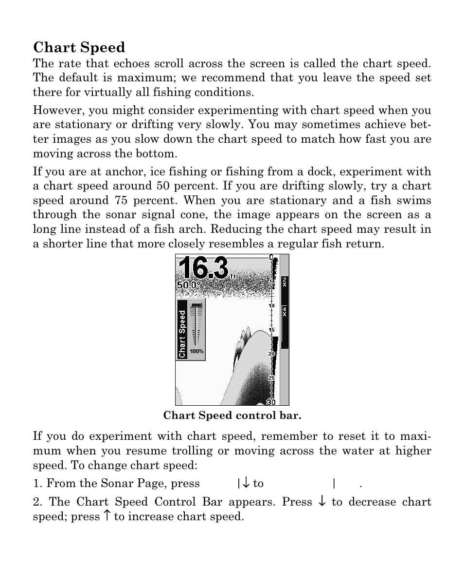 Chart speed | Eagle Electronics FISHEASY 320C User Manual | Page 65 / 104