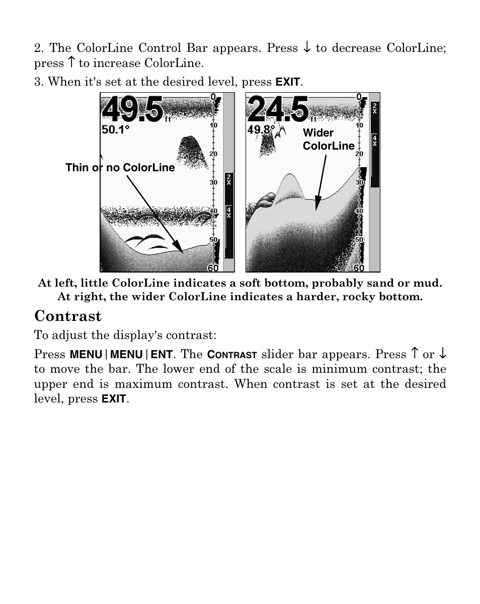 Contrast | Eagle Electronics FISHEASY 320C User Manual | Page 67 / 104