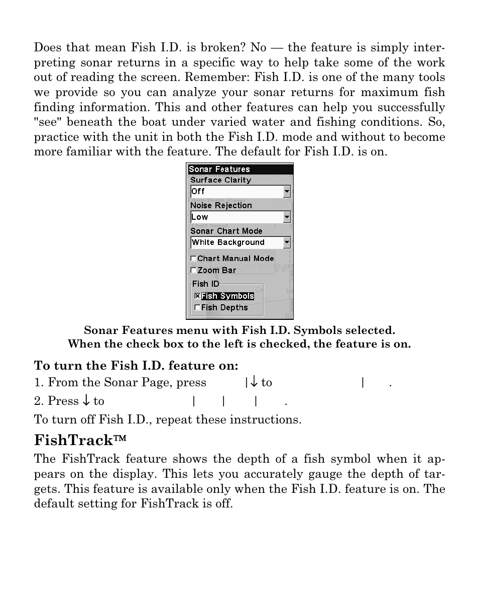 Fishtrack | Eagle Electronics FISHEASY 320C User Manual | Page 72 / 104