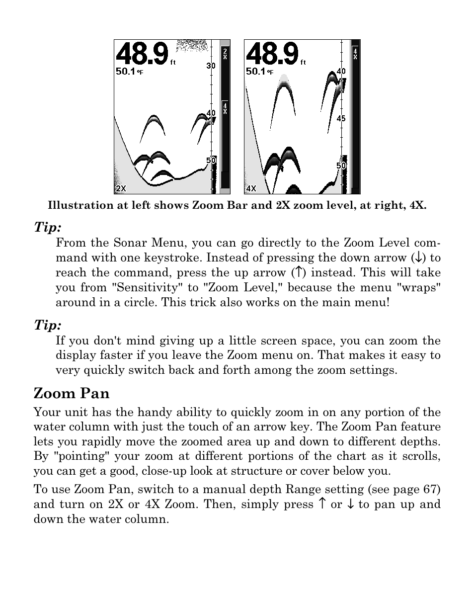 Zoom pan | Eagle Electronics FISHEASY 320C User Manual | Page 93 / 104