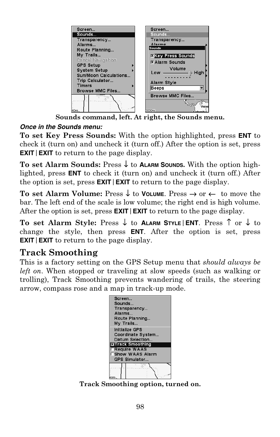 Track smoothing | Eagle Electronics IntelliMap 500C User Manual | Page 104 / 140