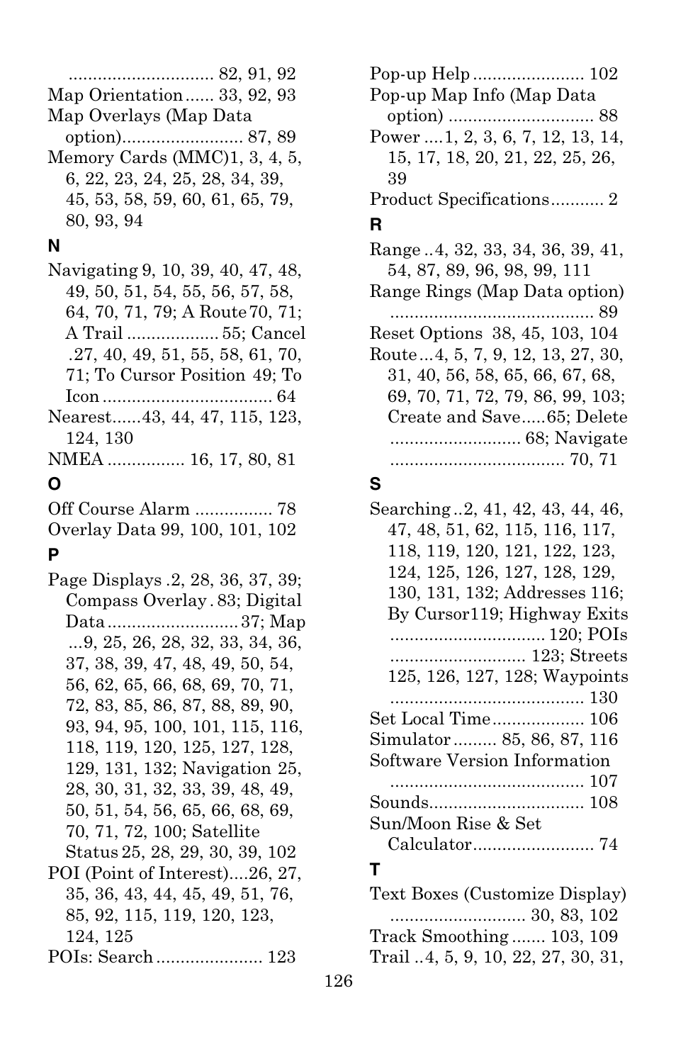 Eagle Electronics IntelliMap 500C User Manual | Page 132 / 140