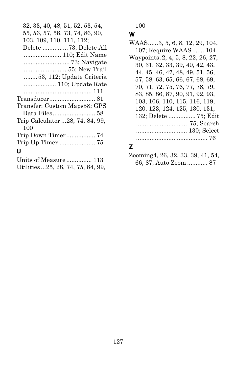 Eagle Electronics IntelliMap 500C User Manual | Page 133 / 140