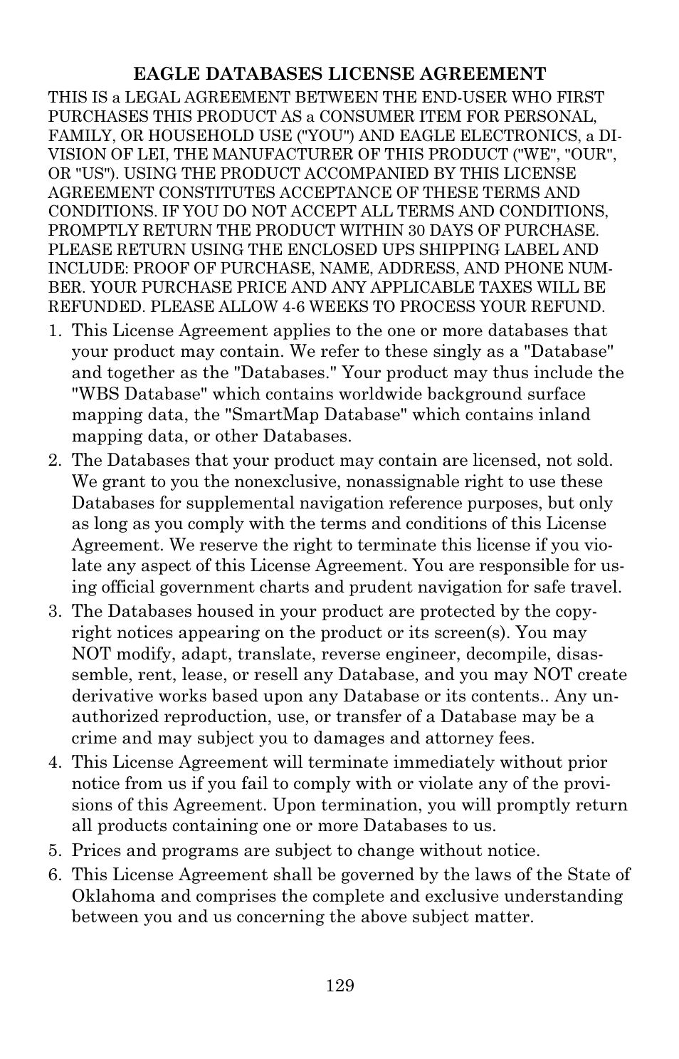 Eagle Electronics IntelliMap 500C User Manual | Page 135 / 140