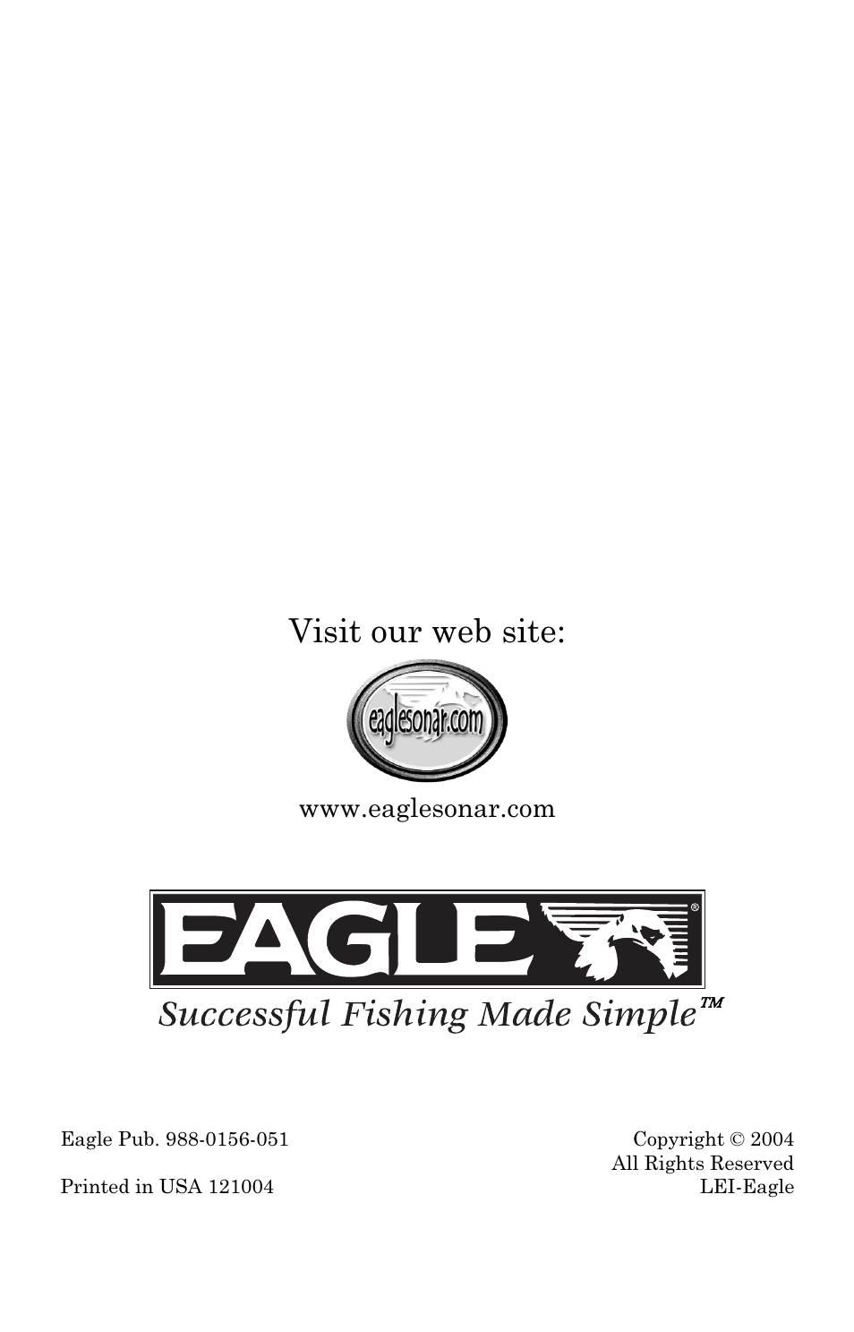 Visit our web site | Eagle Electronics IntelliMap 500C User Manual | Page 140 / 140