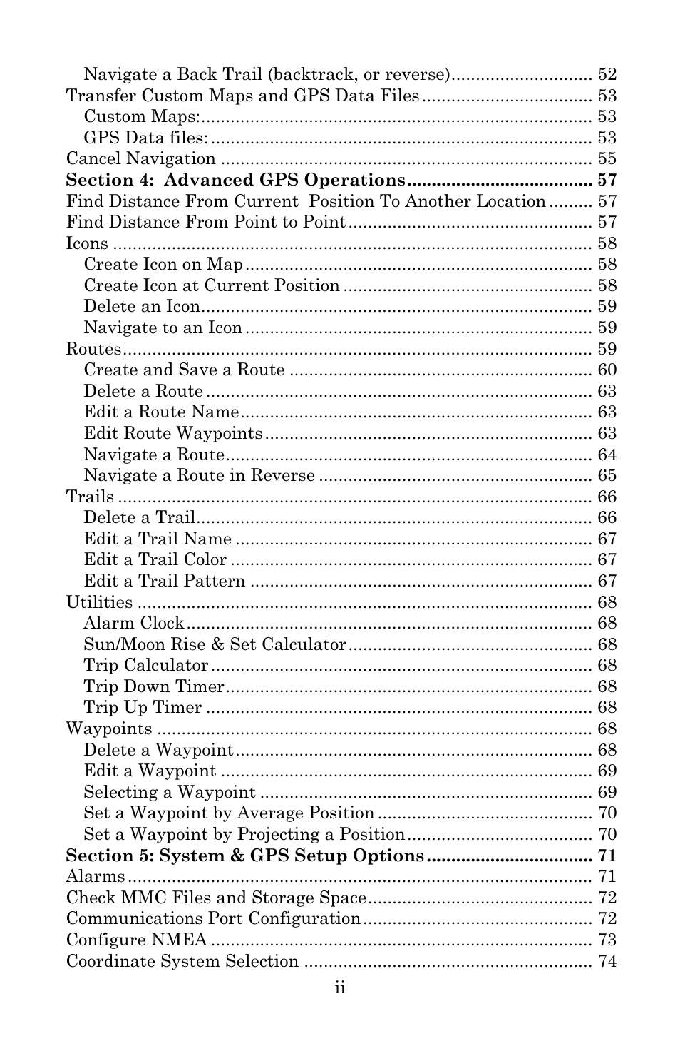 Eagle Electronics IntelliMap 500C User Manual | Page 4 / 140