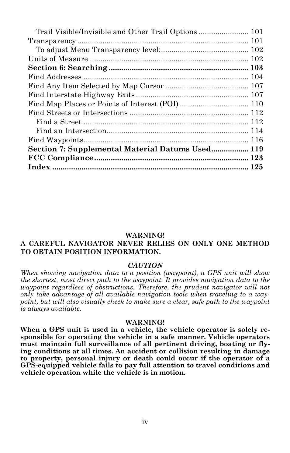 Eagle Electronics IntelliMap 500C User Manual | Page 6 / 140