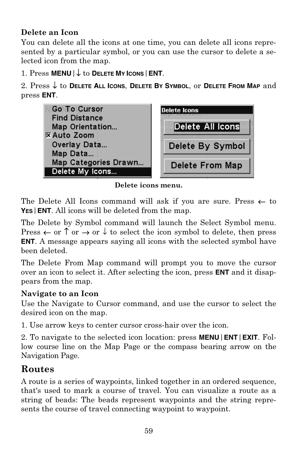 Routes | Eagle Electronics IntelliMap 500C User Manual | Page 65 / 140