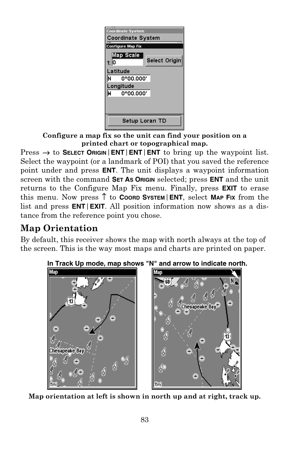 Map orientation | Eagle Electronics IntelliMap 500C User Manual | Page 89 / 140