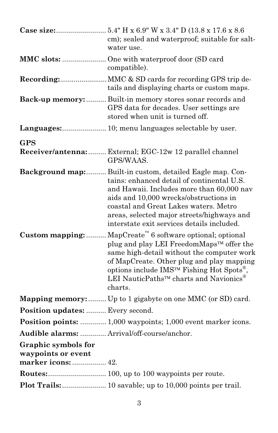 Eagle Electronics IntelliMap 500C User Manual | Page 9 / 140