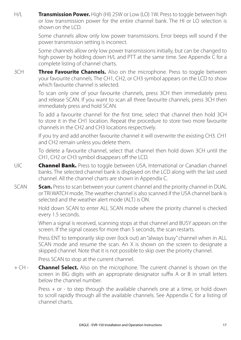 Eagle Electronics EVR-150 User Manual | Page 17 / 60