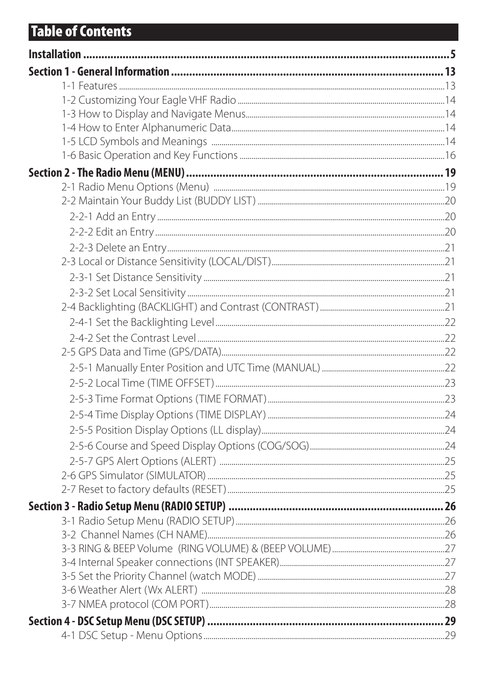 Eagle Electronics EVR-150 User Manual | Page 3 / 60