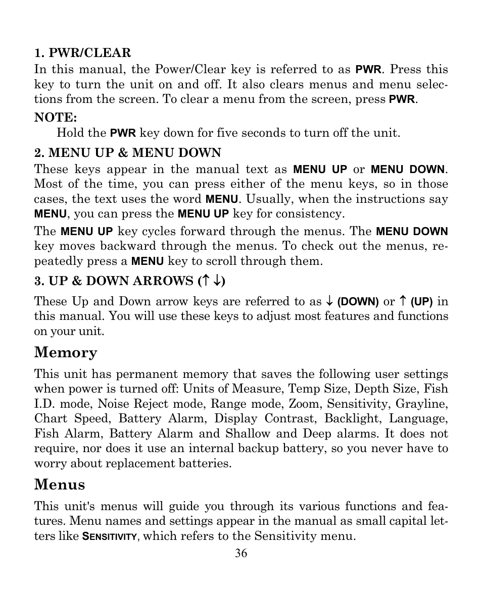 Menus | Eagle Electronics FISHEASY 245DS User Manual | Page 40 / 72