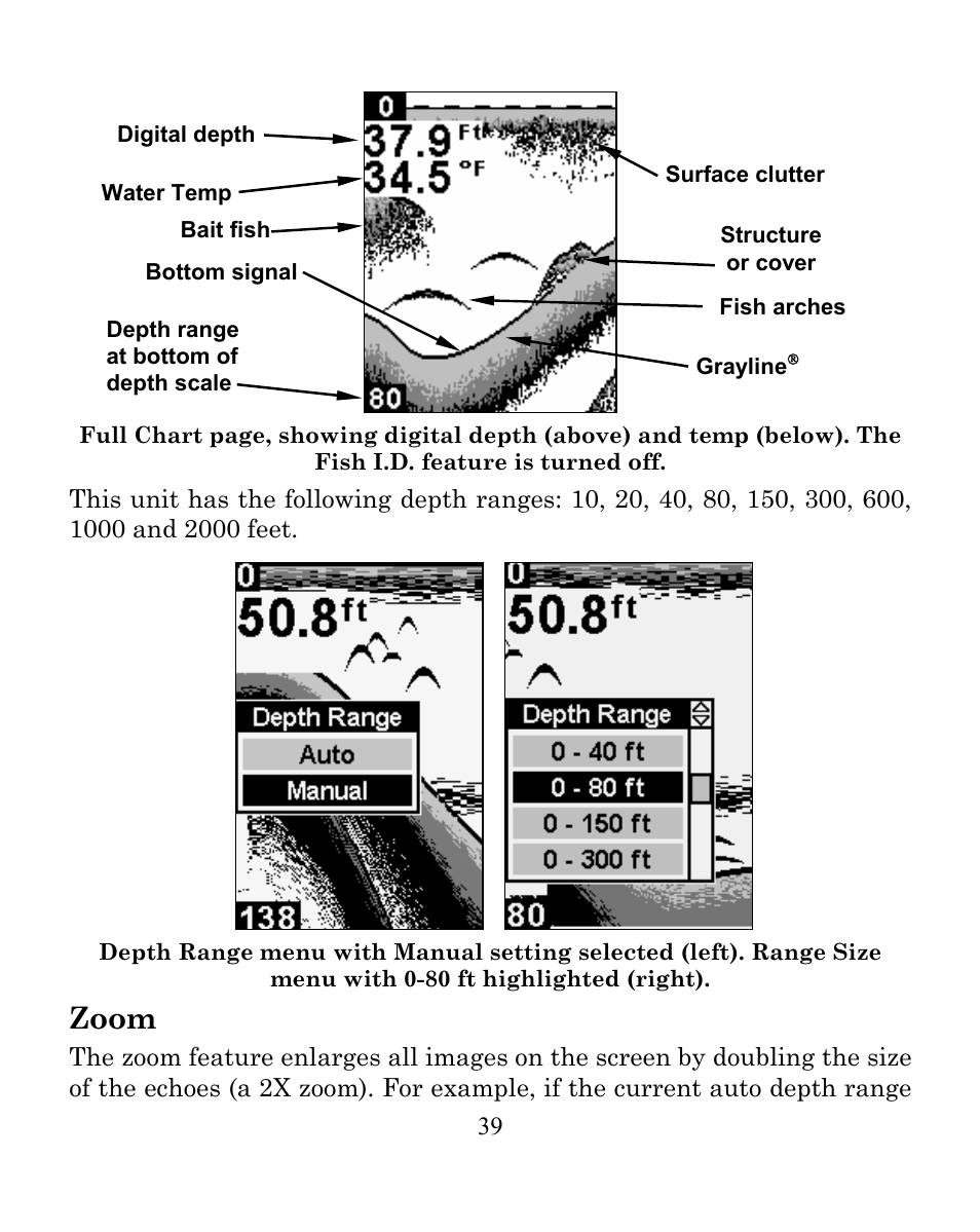 Zoom | Eagle Electronics FISHEASY 245DS User Manual | Page 43 / 72