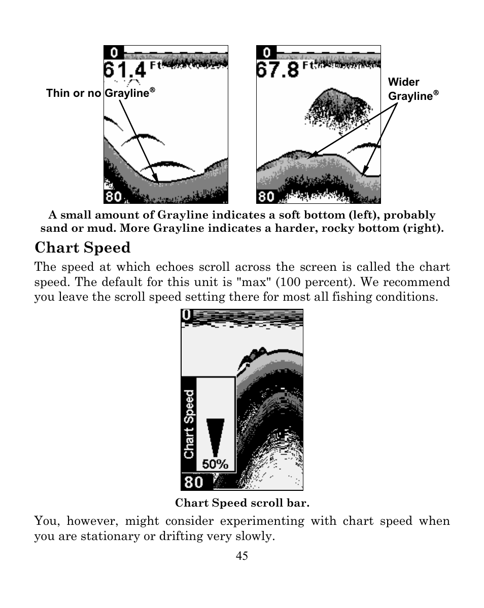 Chart speed | Eagle Electronics FISHEASY 245DS User Manual | Page 49 / 72