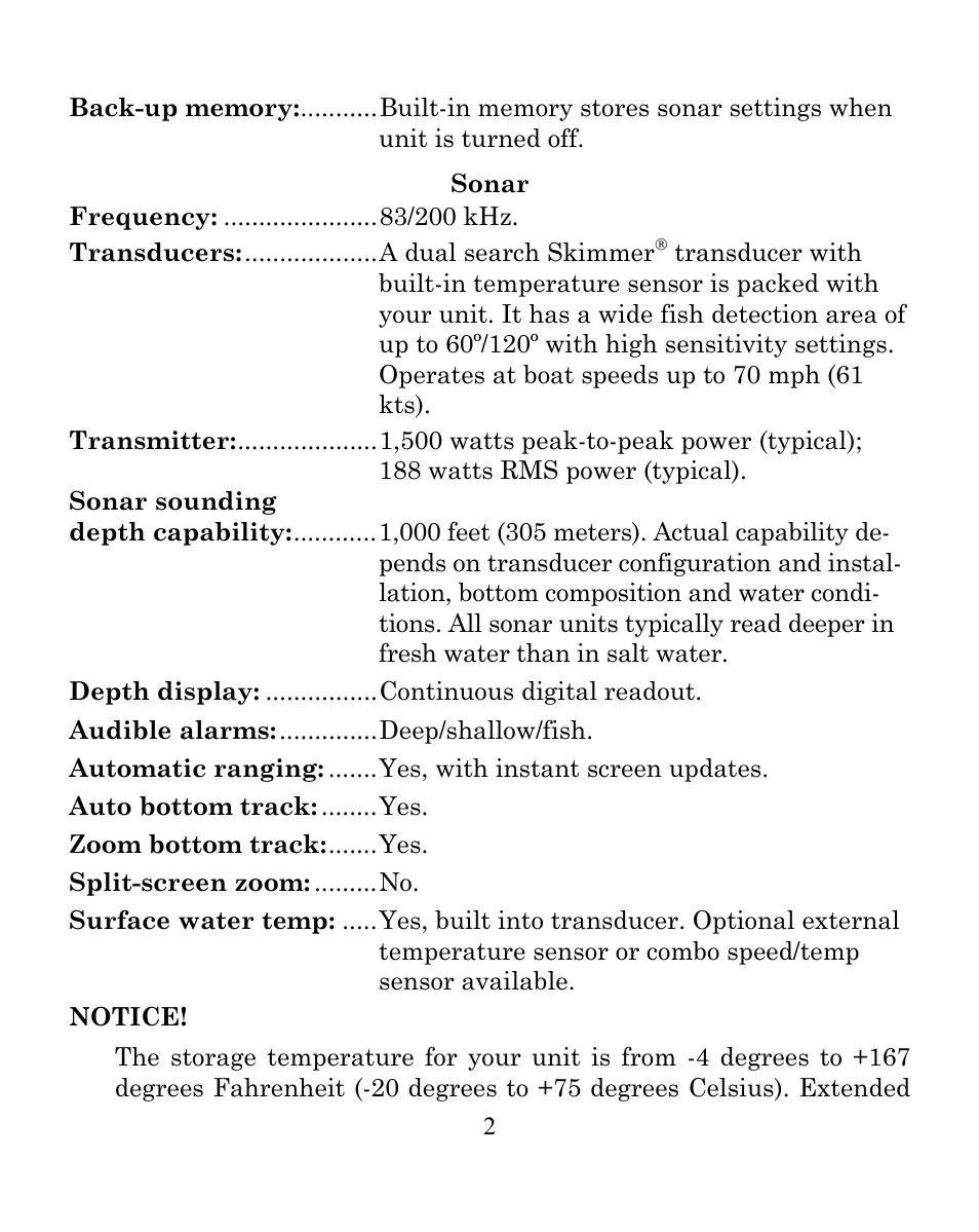 Eagle Electronics FISHEASY 245DS User Manual | Page 6 / 72