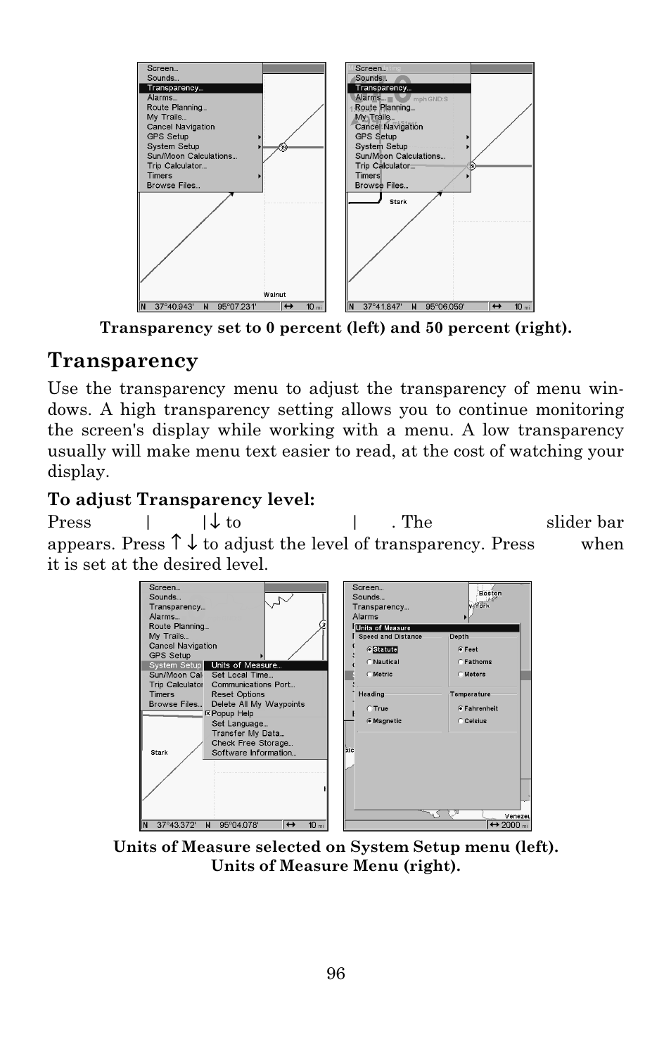 Transparency | Eagle Electronics 642c iGPS User Manual | Page 102 / 132