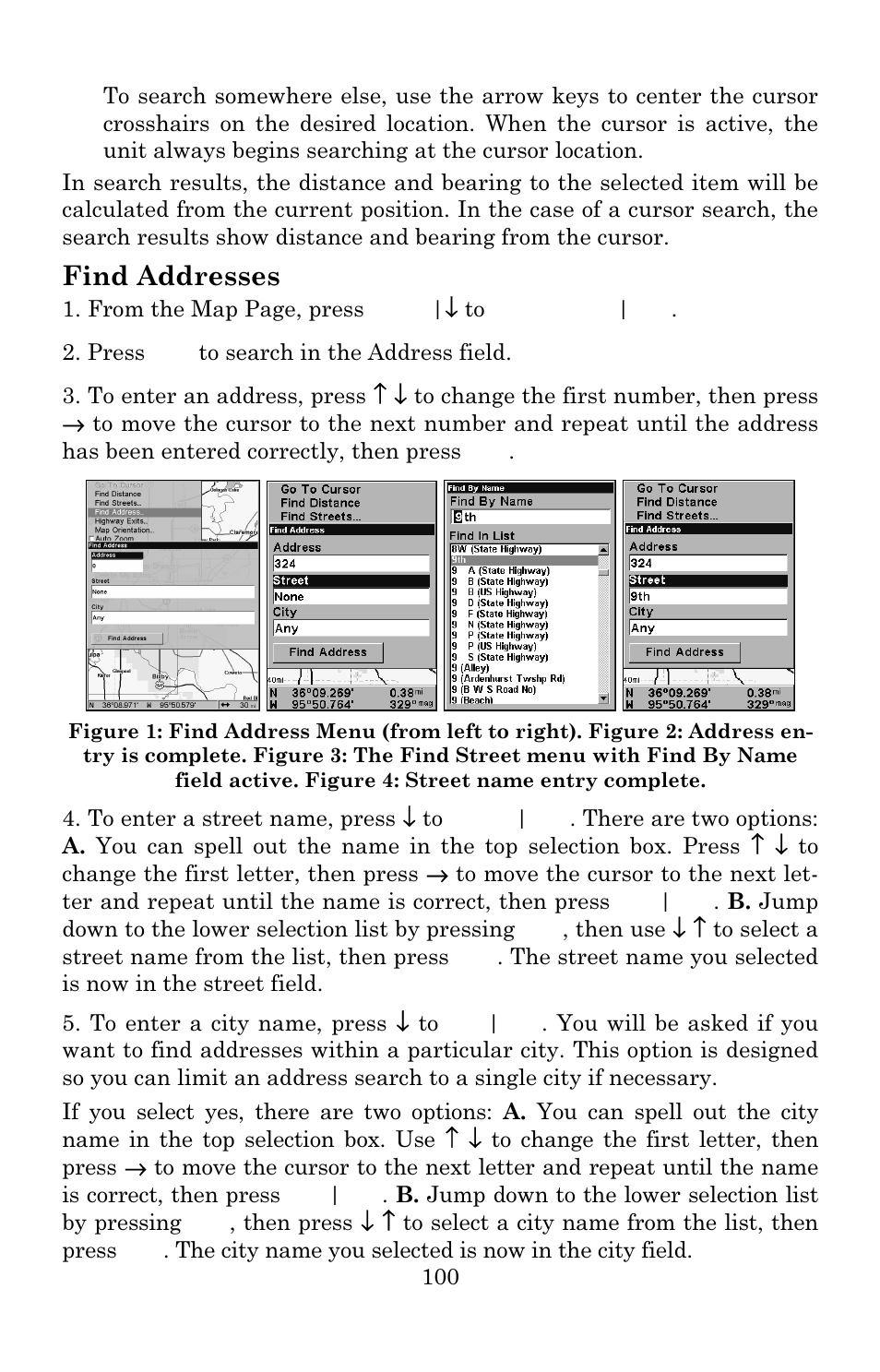 Find addresses | Eagle Electronics 642c iGPS User Manual | Page 106 / 132