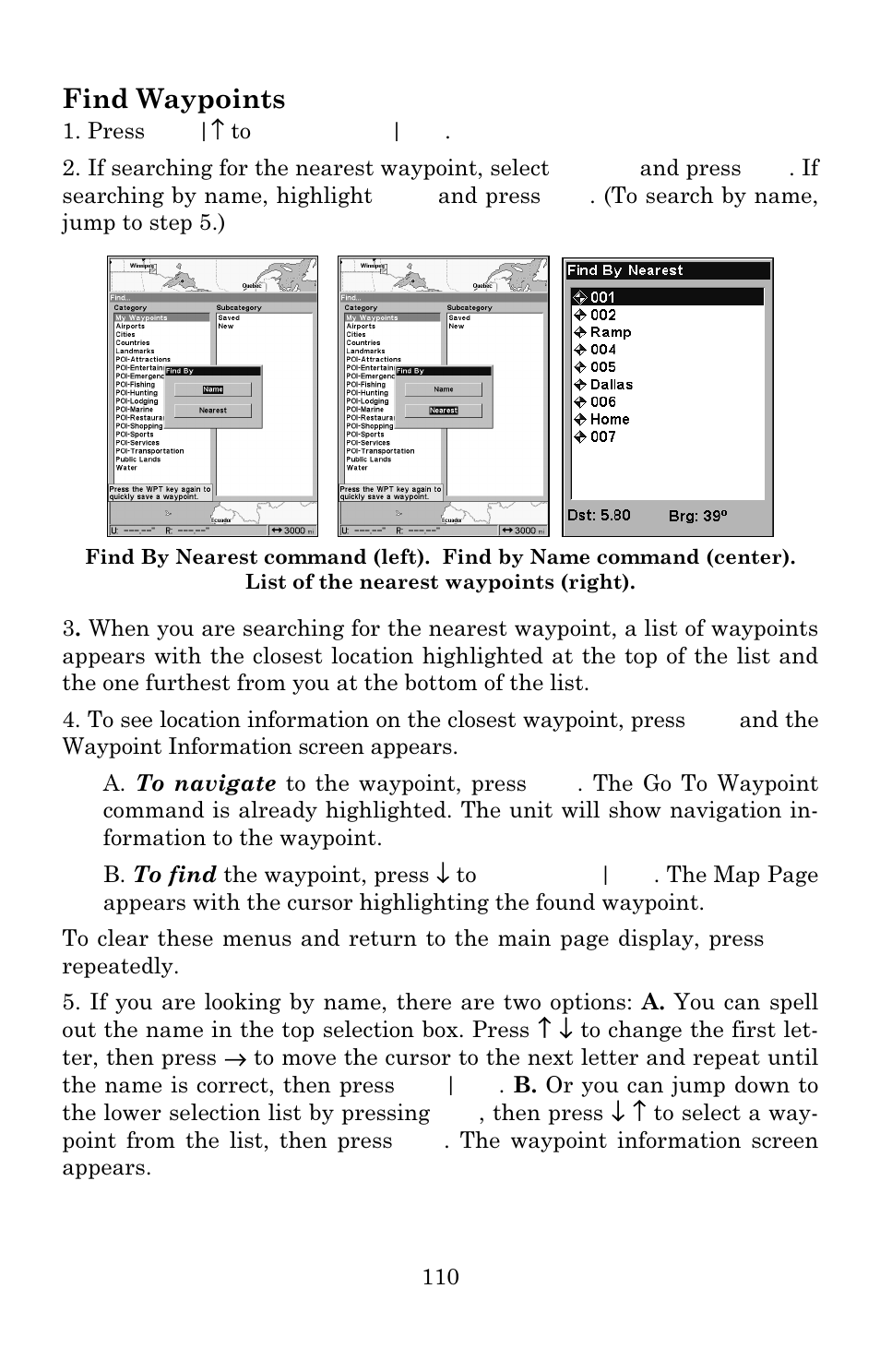 Find waypoints | Eagle Electronics 642c iGPS User Manual | Page 116 / 132