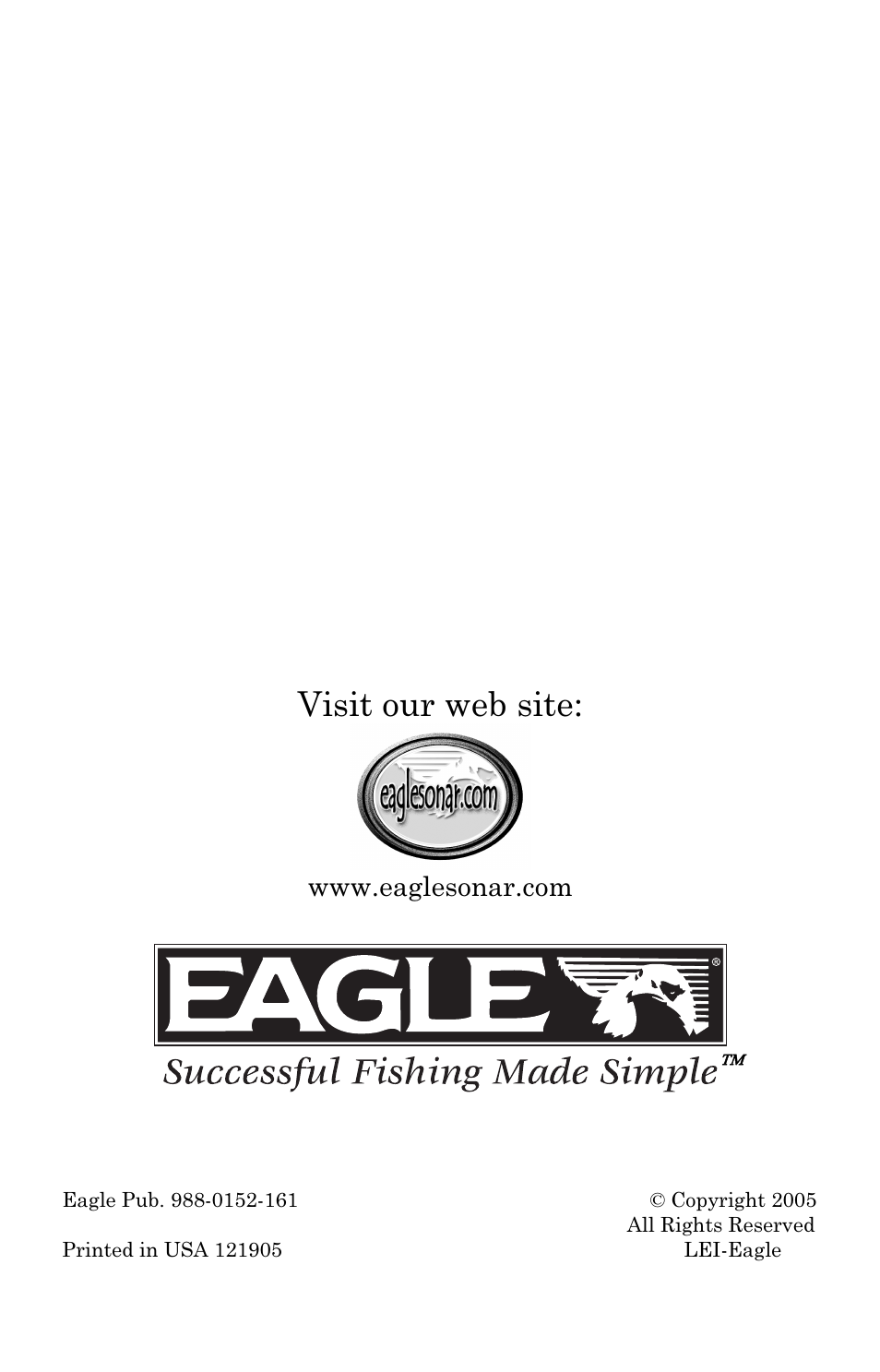 Visit our web site | Eagle Electronics 642c iGPS User Manual | Page 132 / 132