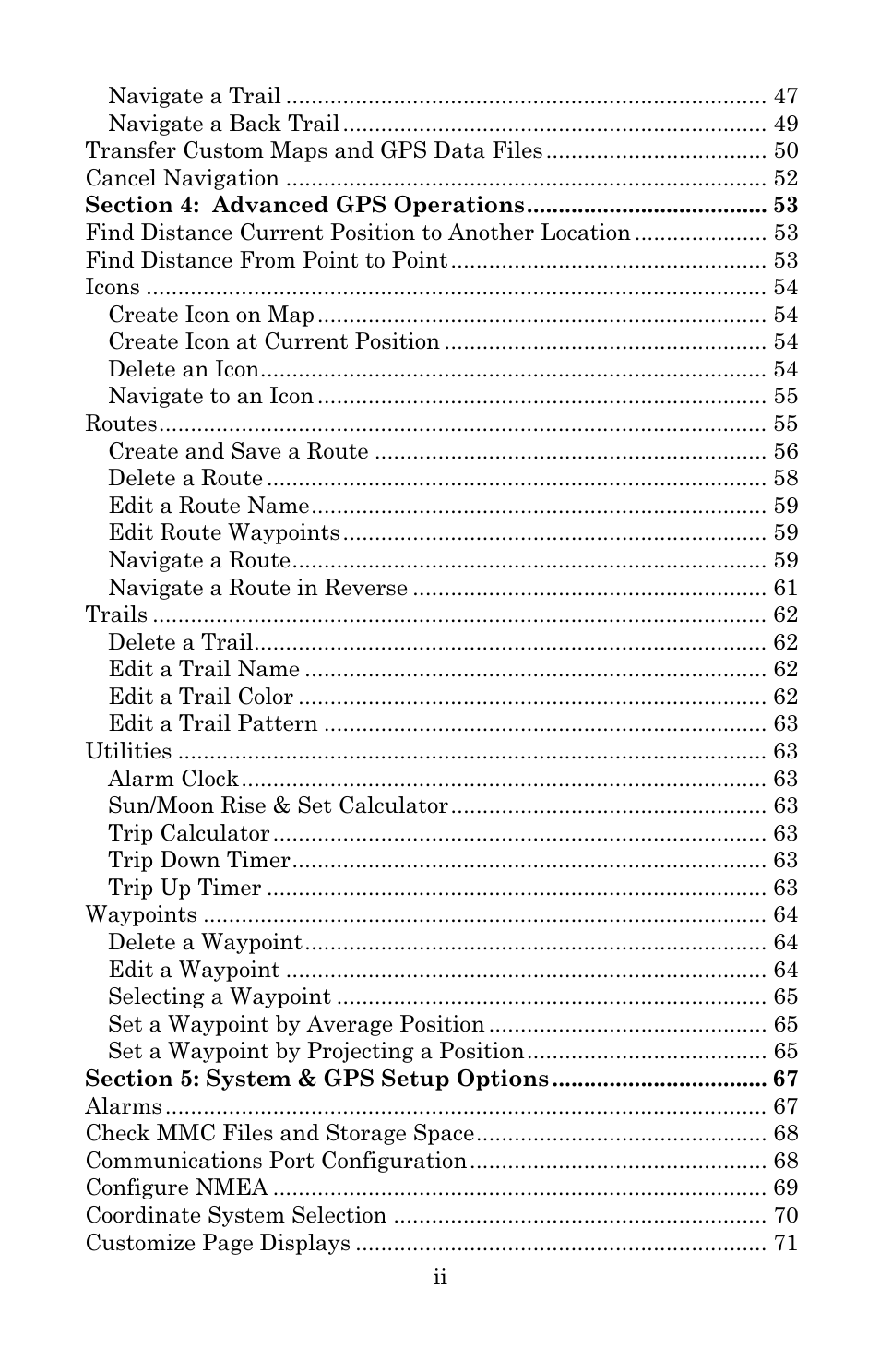 Eagle Electronics 642c iGPS User Manual | Page 4 / 132