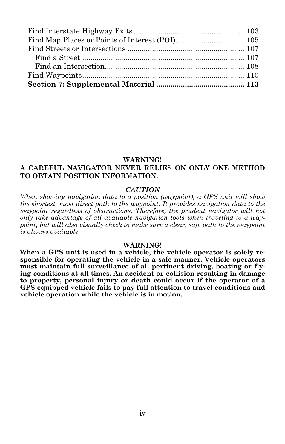 Eagle Electronics 642c iGPS User Manual | Page 6 / 132