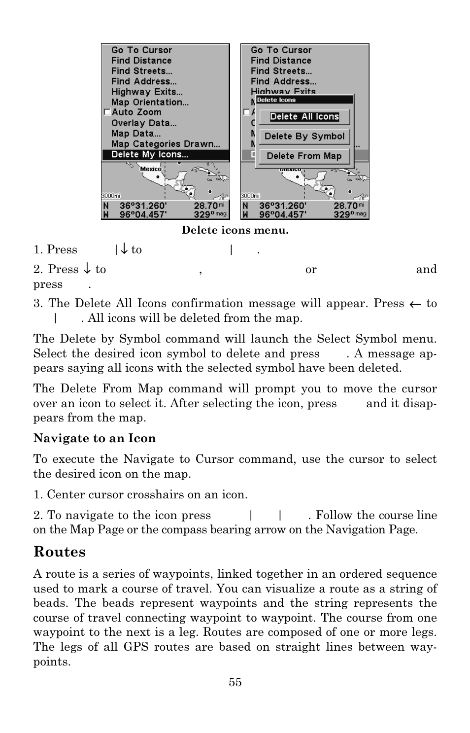 Routes | Eagle Electronics 642c iGPS User Manual | Page 61 / 132