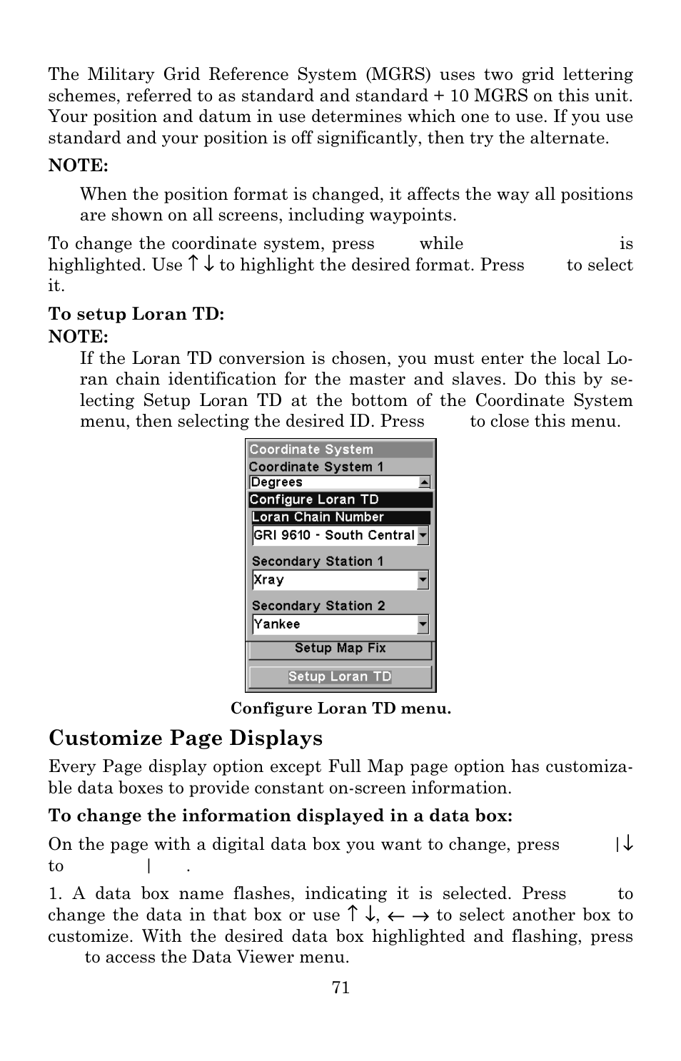 Customize page displays | Eagle Electronics 642c iGPS User Manual | Page 77 / 132