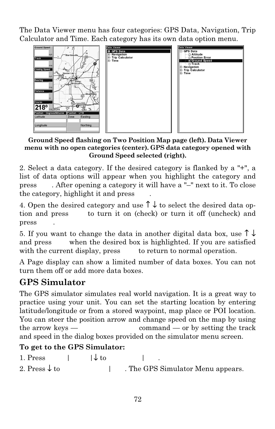 Gps simulator | Eagle Electronics 642c iGPS User Manual | Page 78 / 132