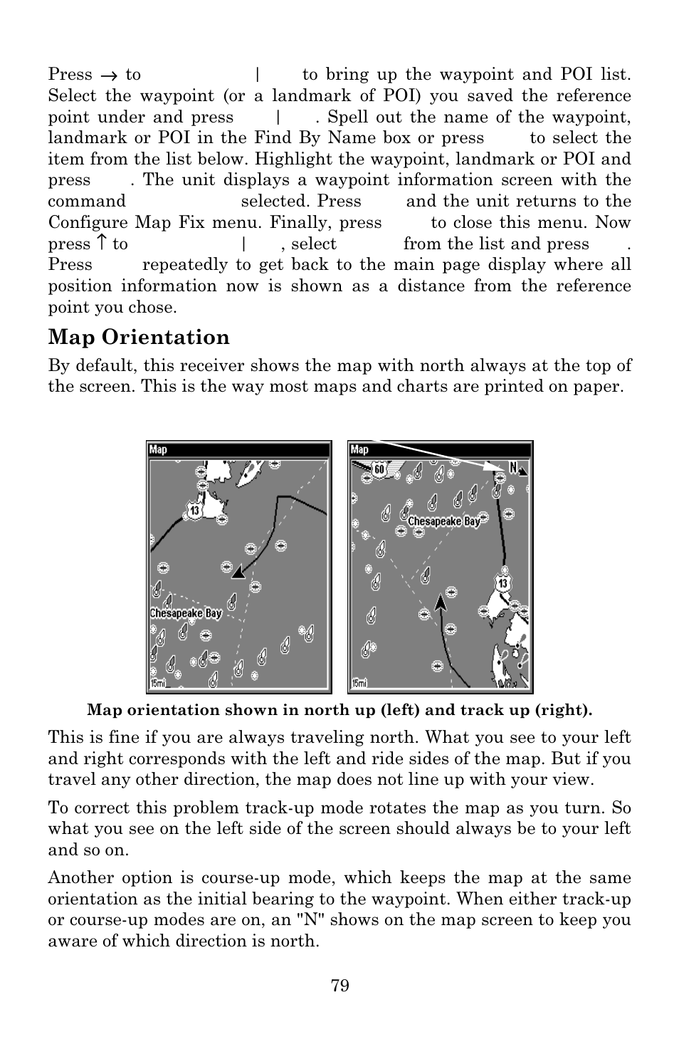 Map orientation | Eagle Electronics 642c iGPS User Manual | Page 85 / 132