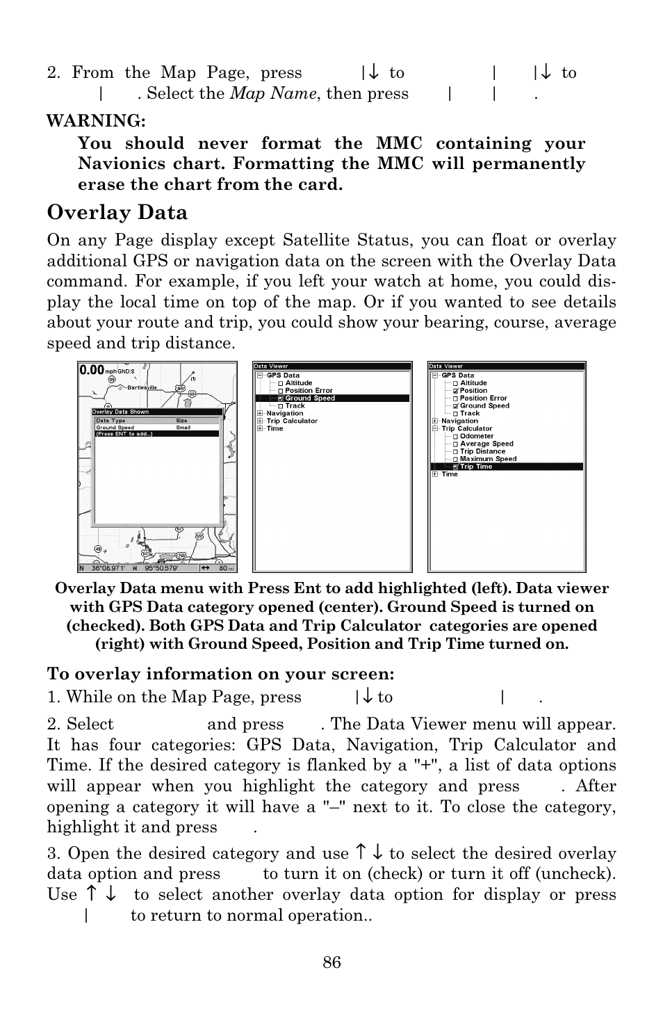 Overlay data | Eagle Electronics 642c iGPS User Manual | Page 92 / 132