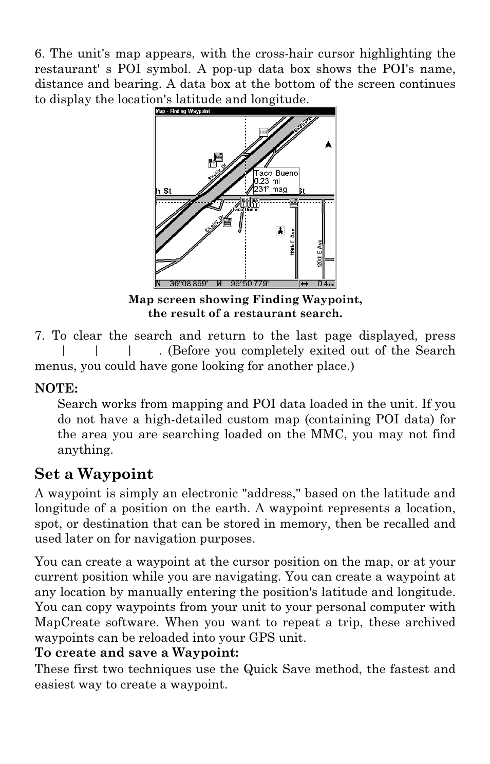 Set a waypoint | Eagle Electronics FishElite User Manual | Page 117 / 204