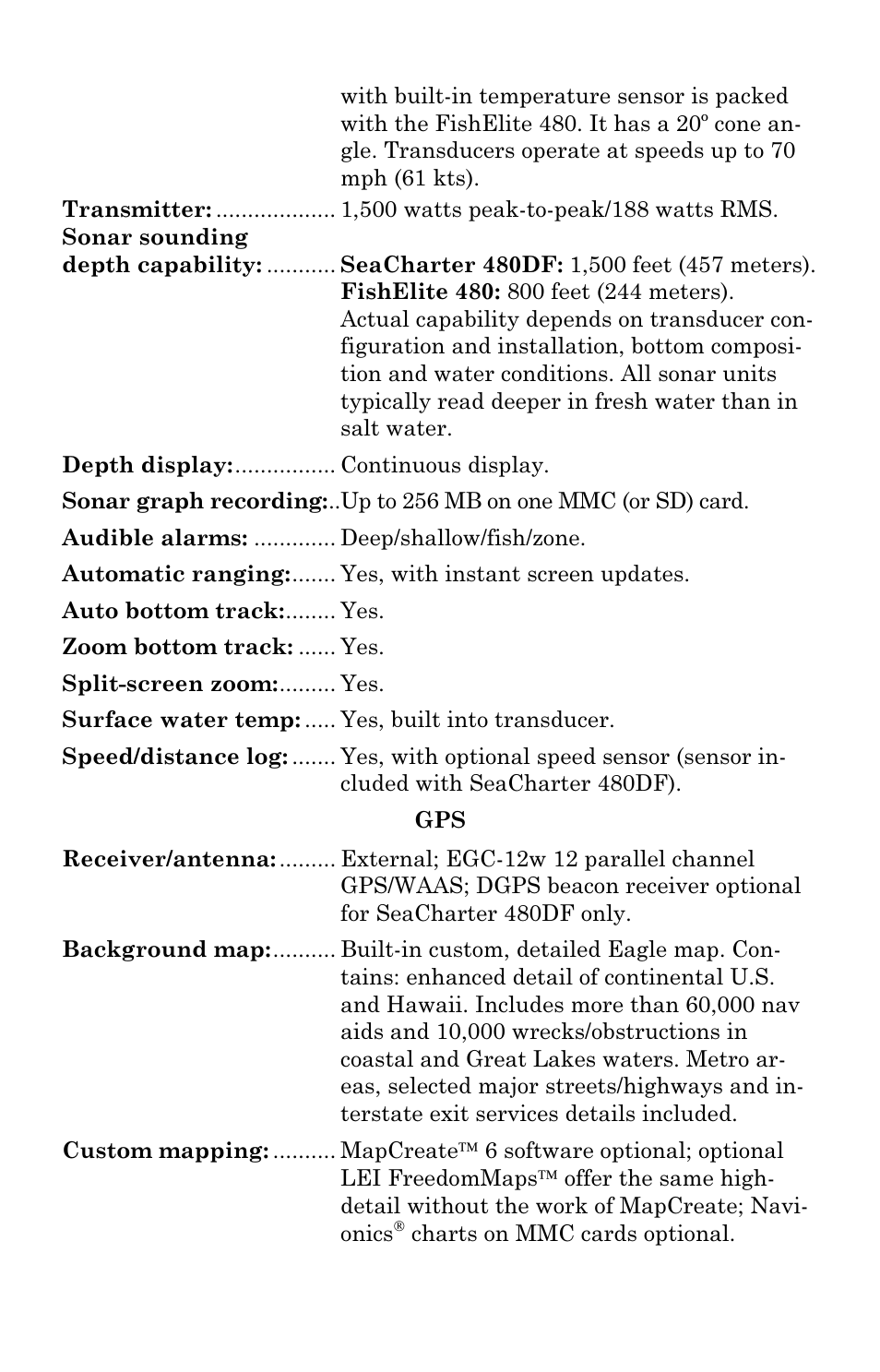 Eagle Electronics FishElite User Manual | Page 12 / 204