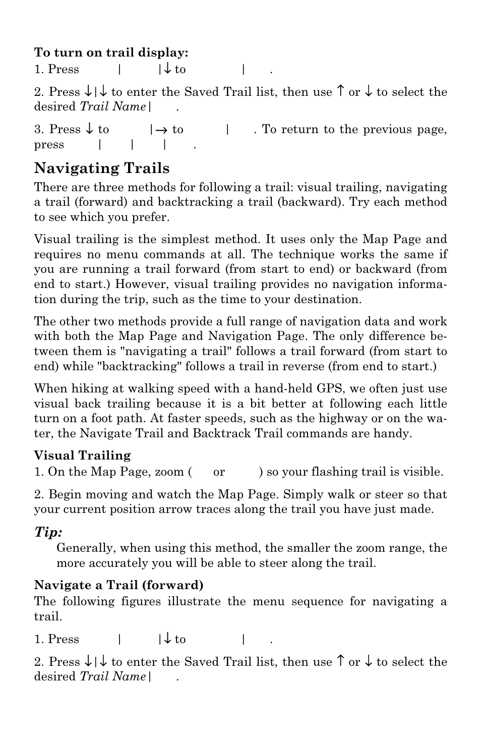 Navigating trails | Eagle Electronics FishElite User Manual | Page 125 / 204