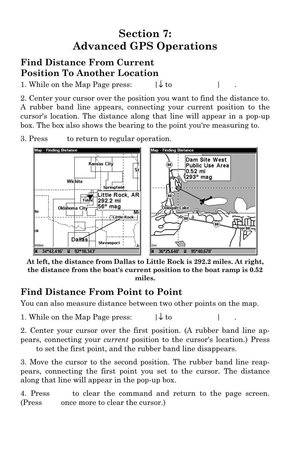 Find distance from point to point | Eagle Electronics FishElite User Manual | Page 131 / 204