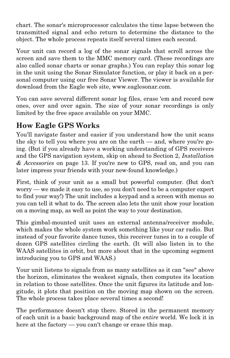 How eagle gps works | Eagle Electronics FishElite User Manual | Page 14 / 204