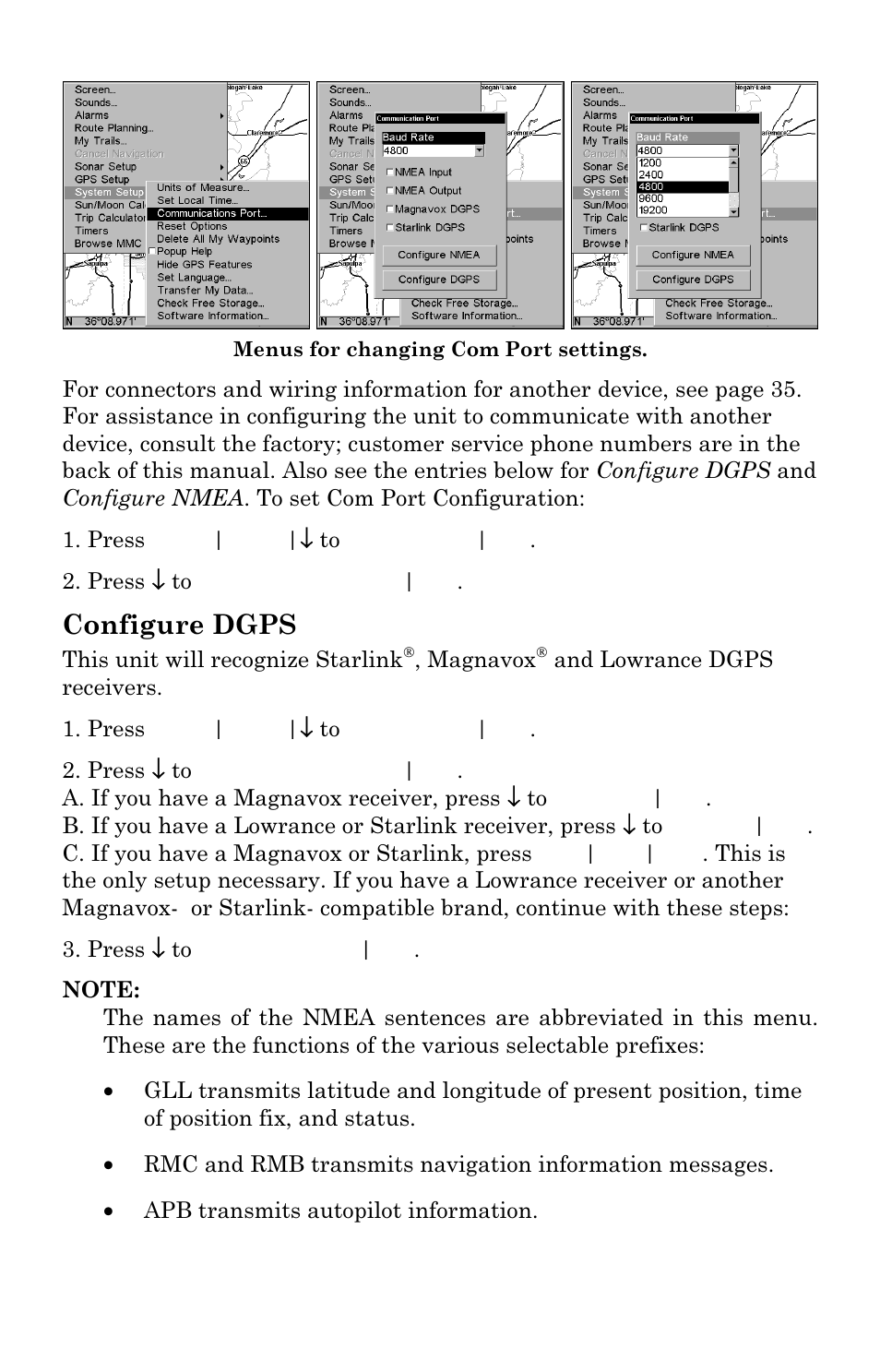 Configure dgps | Eagle Electronics FishElite User Manual | Page 148 / 204