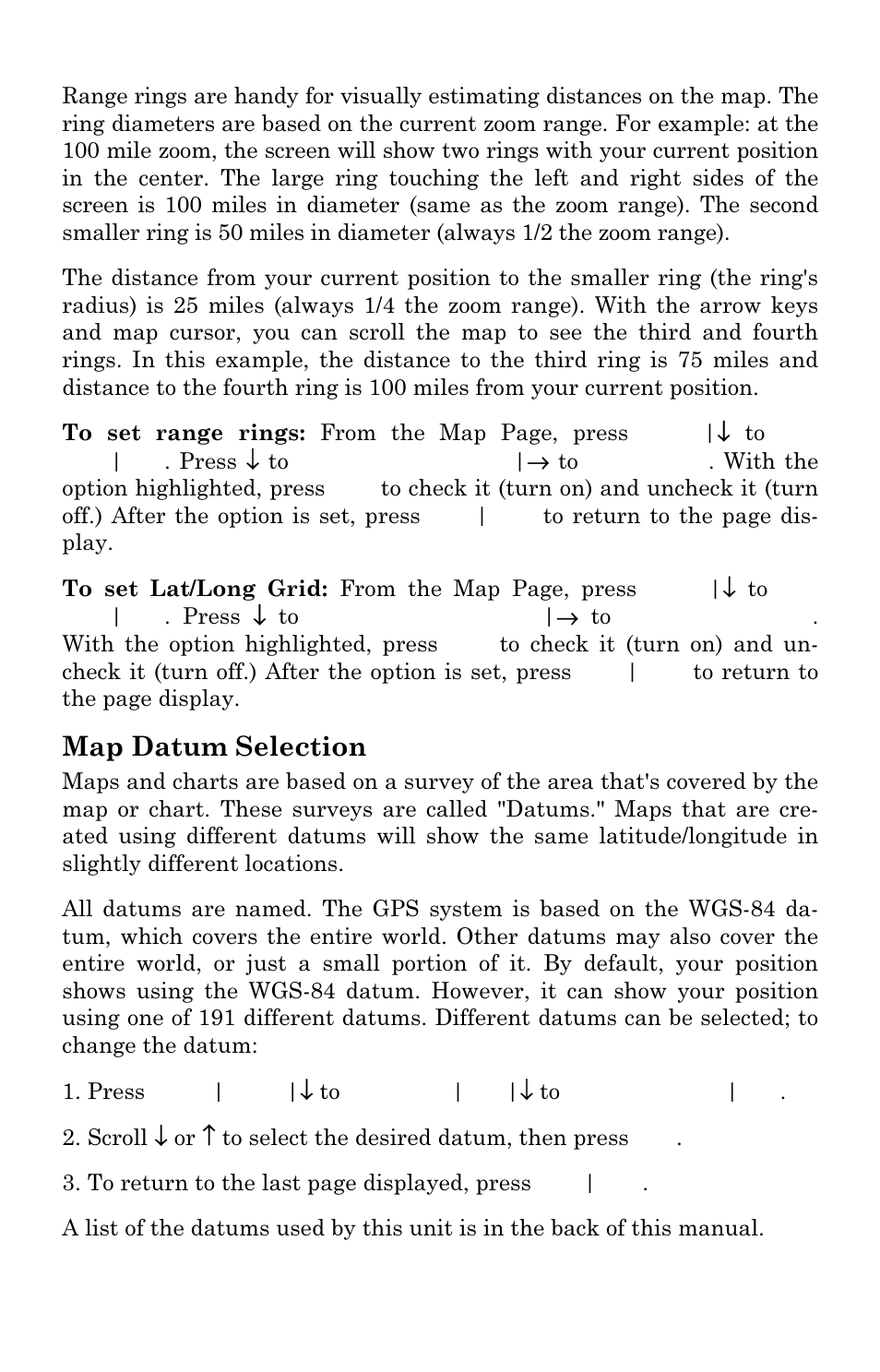 Map datum selection | Eagle Electronics FishElite User Manual | Page 157 / 204