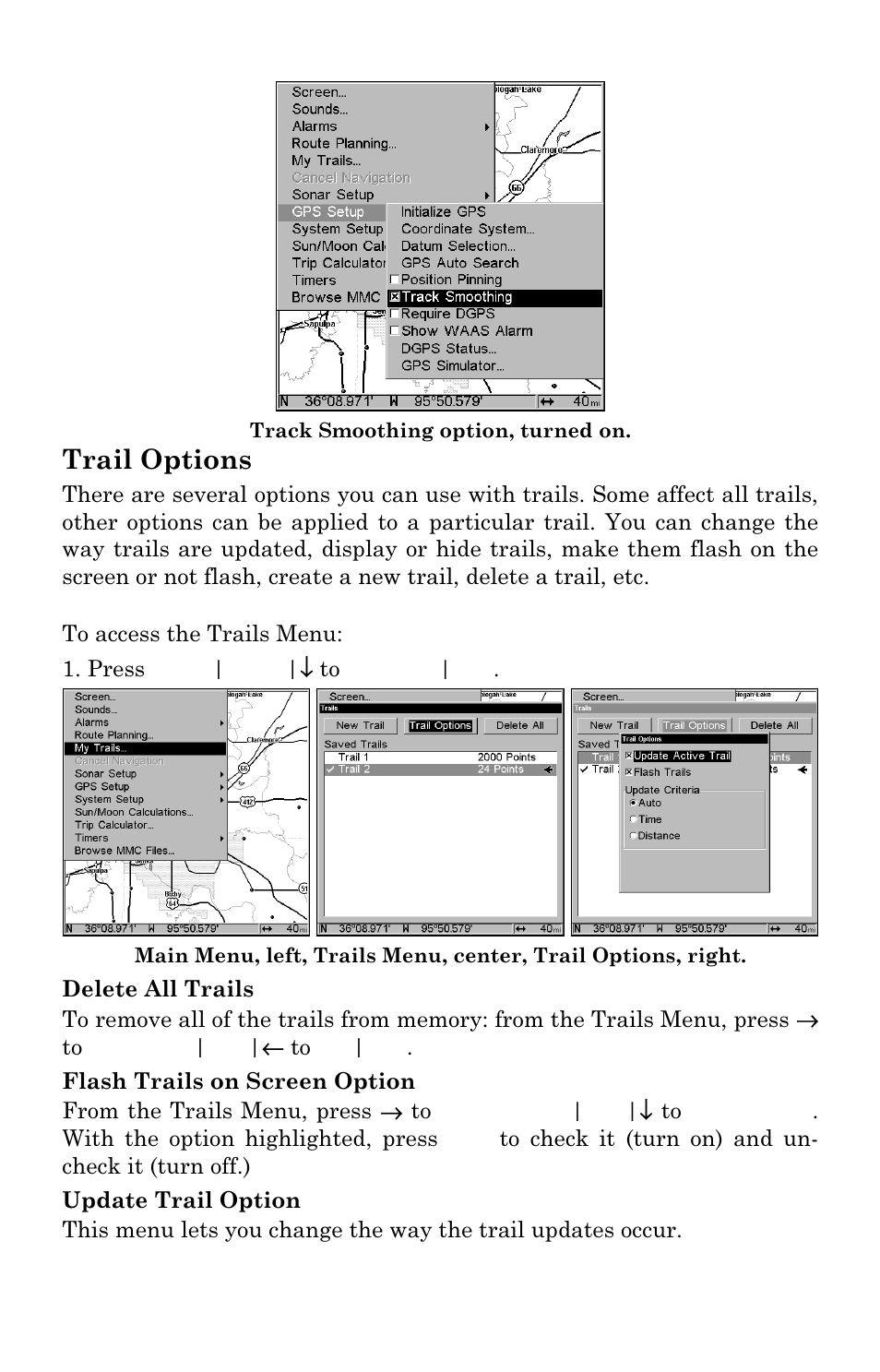 Trail options | Eagle Electronics FishElite User Manual | Page 171 / 204