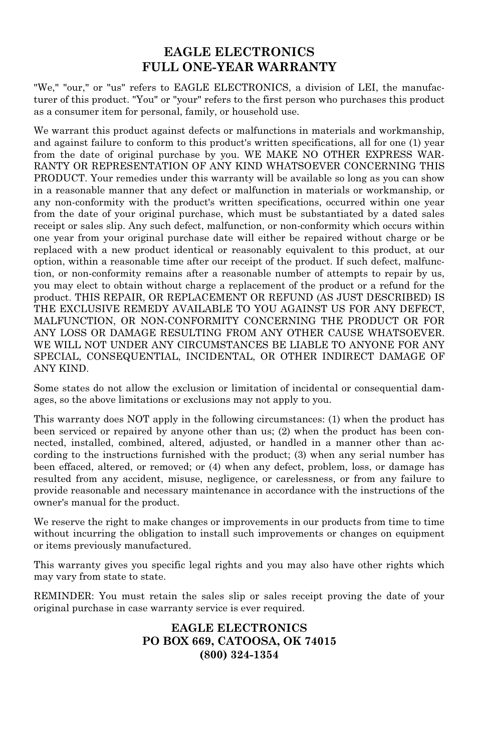 Eagle Electronics FishElite User Manual | Page 201 / 204